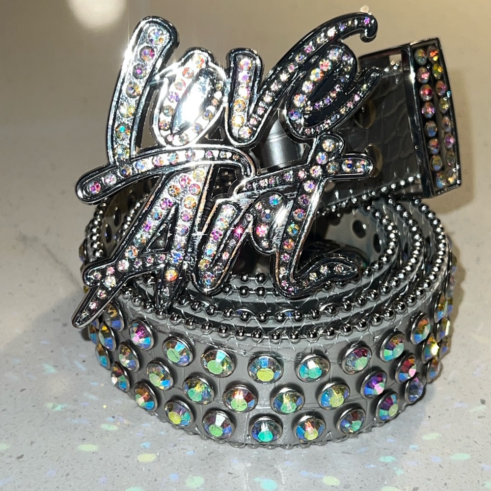 Love Art Studded Belt